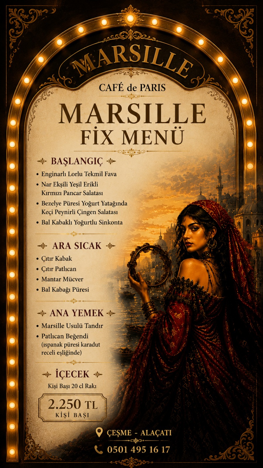 Marsille Meyhanesi 1. Menü